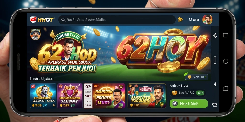 Tampilan screenshot utama 62HOT menampilkan taruhan olahraga yang seru.