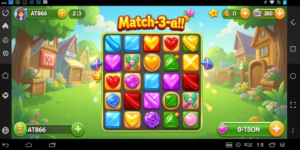 Tampilan gameplay AT866 yang colorful dan menarik.