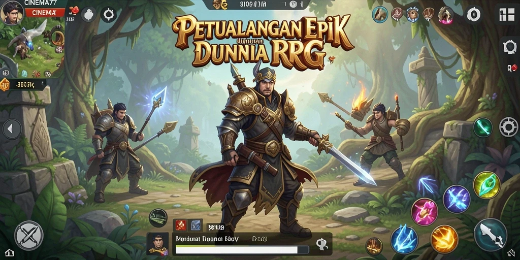 Tampilan menarik dari gameplay RPG CINEMA77 yang penuh aksi.