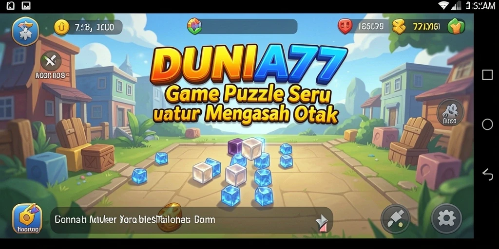 Tampilan menarik dari gameplay Puzzle DUNIA77.
