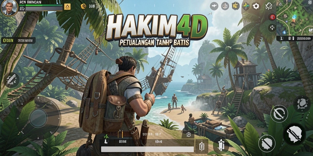 Gameplay HAKIM4D menampilkan eksplorasi dunia terbuka yang menakjubkan.
