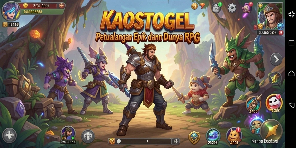 Tampilan mendebarkan dari gameplay KAOSTOGEL yang penuh aksi RPG.