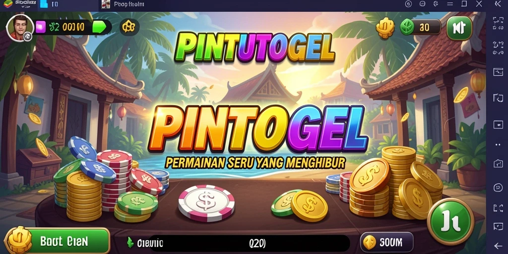 Tampilan gameplay seru di PINTUTOGEL dengan grafis cerah.