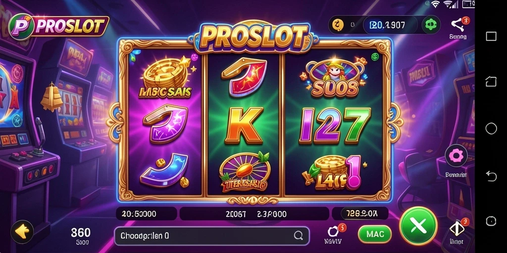 Tampilan gameplay PROSLOT yang menarik dan penuh warna.