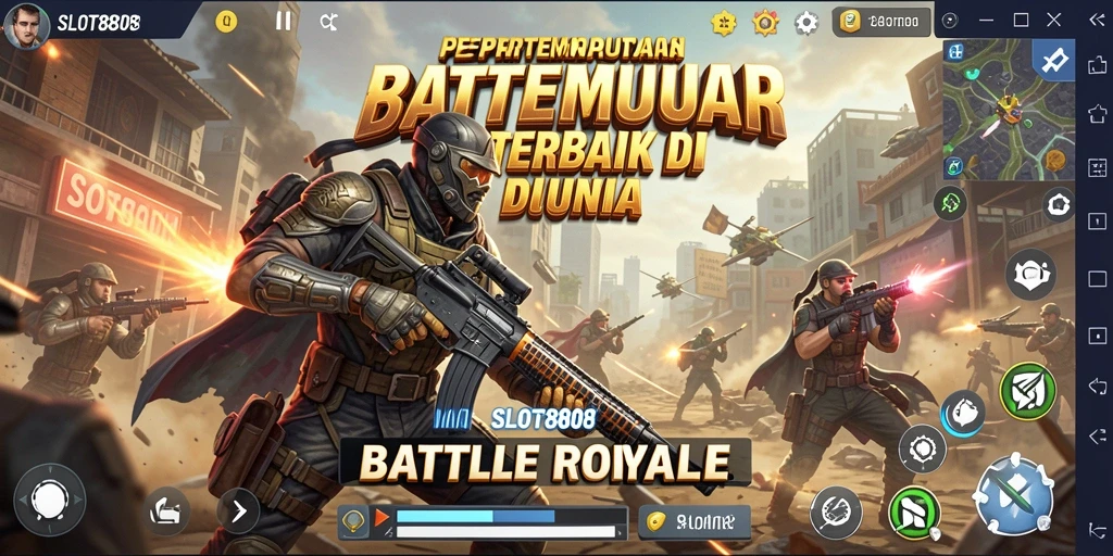 Tampilan aksi sengit dalam pertempuran Battle Royale SLOT8808.