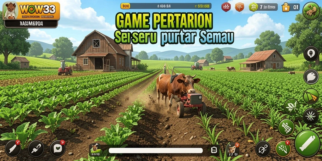 Gameplay seru WOW33 dengan elemen pertanian yang menarik.